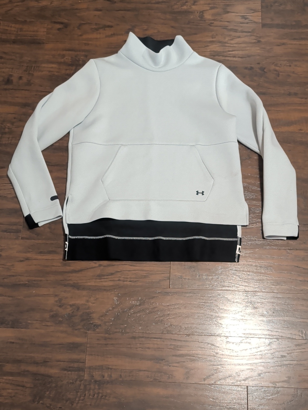 Under Armour Women's Move Mock Neck Pullover Grey with Black Contrast Hem